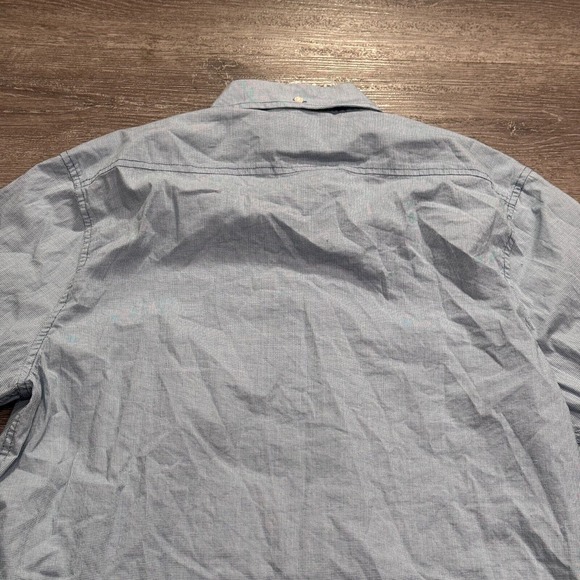 Chubbies Shirt Mens Large Blue Long Sleeve Button Up Cotton Check Casual Adult - Picture 7 of 9